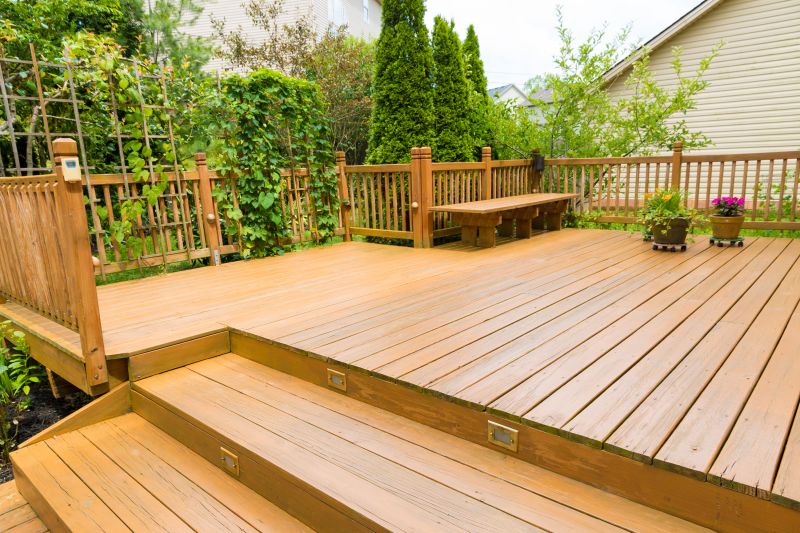Backyard Deck with Planters